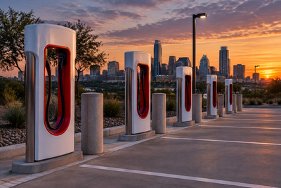 Tesla Robotaxi-Only Supercharger Plans Reported in Austin