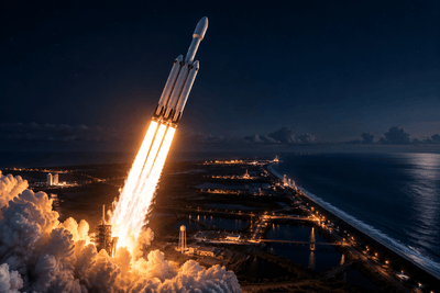 SpaceX Falcon Heavy Launches NROL-97 Spy Satellite from KSC