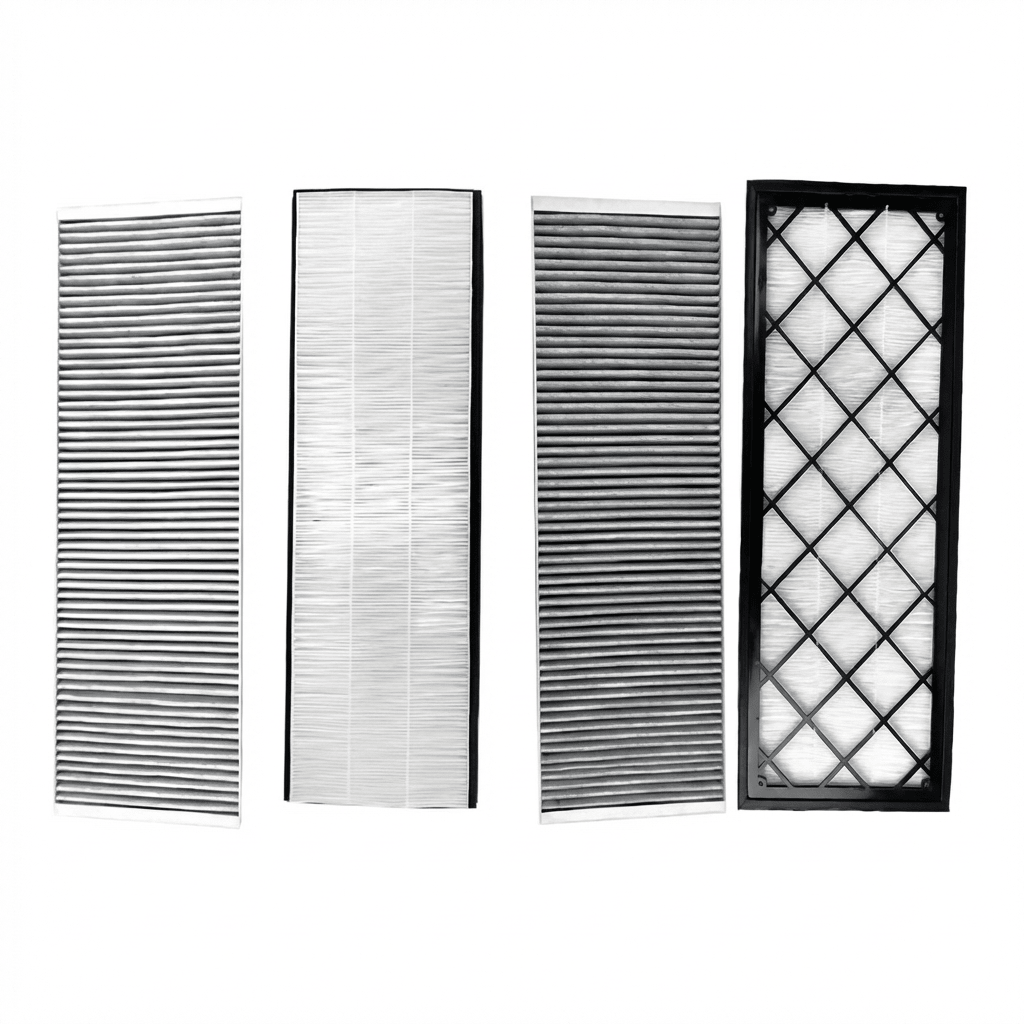 BASENOR 2021-2026 Tesla Model Y Filtro aria per cabina HEPA Filtro di aspirazione dell'aria di ricambio con carbone attivo per 2025 2026 Model Y Refresh (Juniper) accessori (set da 4 pezzi BASENOR 2021-2026 Tesla Model Y Filtro aria per cabina HEPA Filtro di aspirazione dell'aria di ricambio con carbone attivo per 2025 2026 Model Y Refresh (Juniper) accessori (set da 4 pezzi