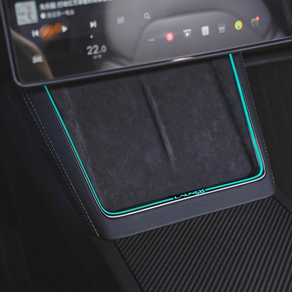 Laser-Carved Ambient Light for Model Y Juniper Wireless Charging Port