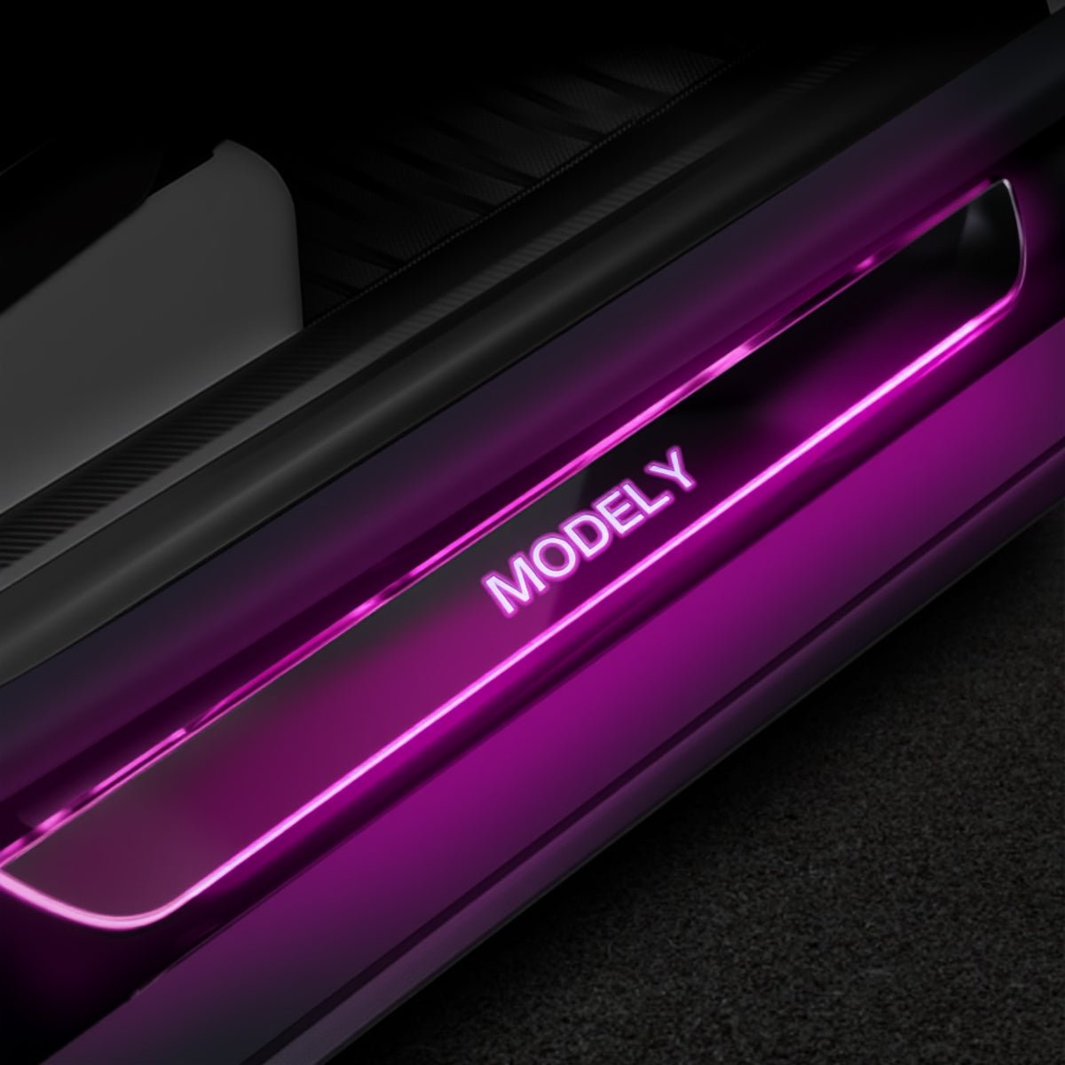 LED Colorful Lights Door Sills for Tesla Model Y/3/S/X
