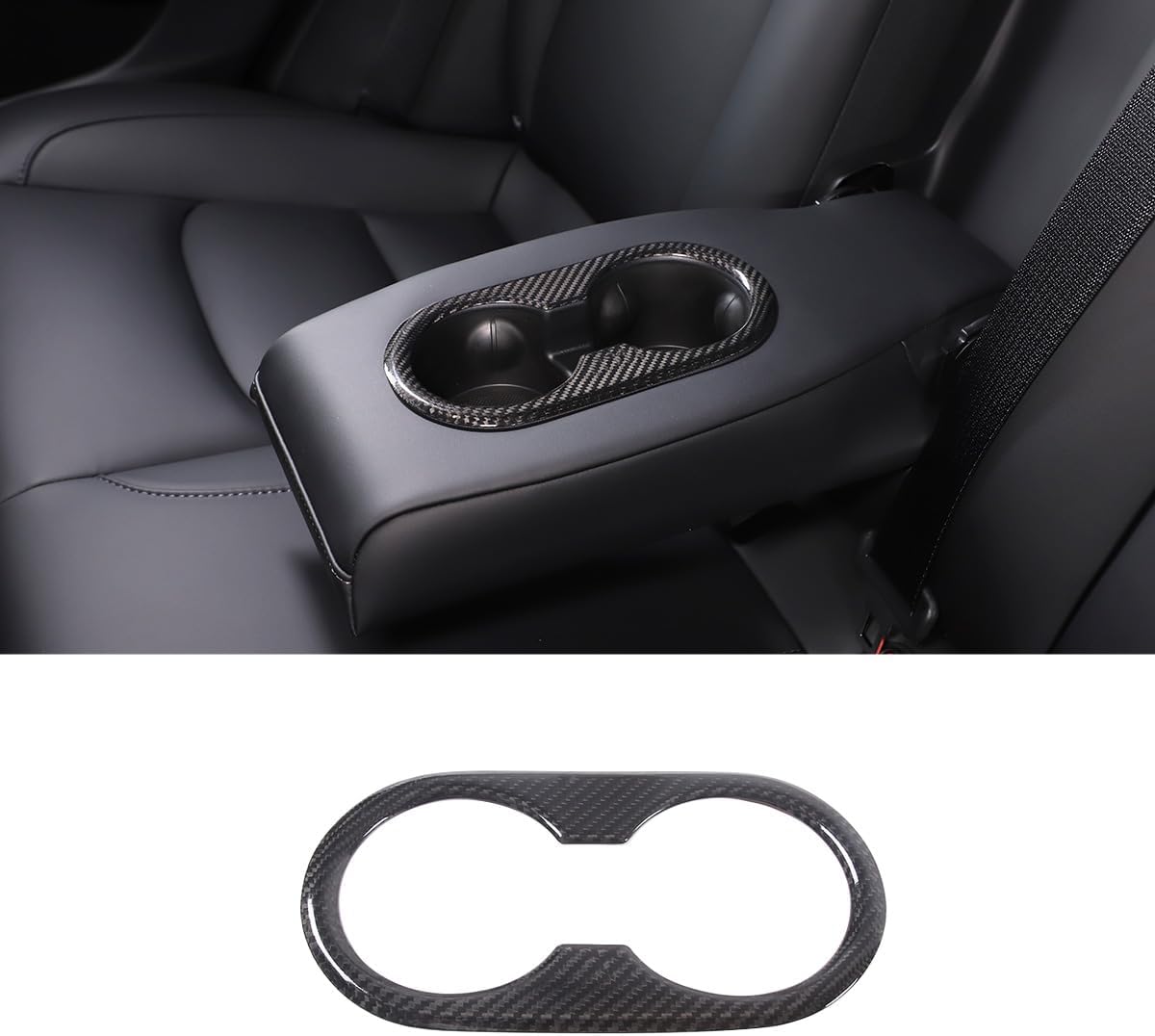 Rear Seat Water Cup Holder Trim Interior Accessories for Tesla Model Y