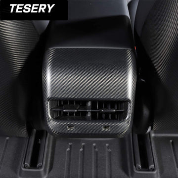 Model 3 / Y Backseat Air Vent Cap Cover - Carbon Fiber Interior Mods