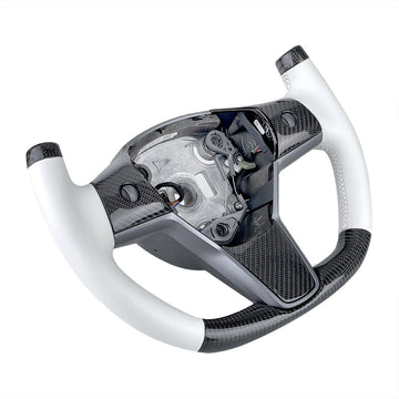 Model 3 / Y Carbon Fiber Yoke Steering Wheel 【Style 3】