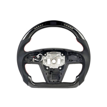 Model S LED Sport Carbon Fiber Steering Wheel 2021-2022【Style 3】