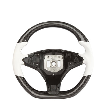 Model X / S Round Carbon Fiber Yoke Steering Wheel 2016-2020【Style 9】