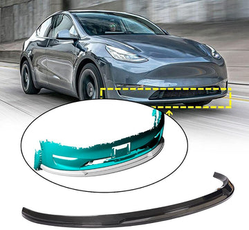Real Carbon Fiber Front Lip Spoiler for Tesla Model Y 2020-2024 [JC Style]