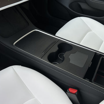 Tesla Model 3 / Y Center Console Wrap Cover - Carbon Fiber Interior Mods