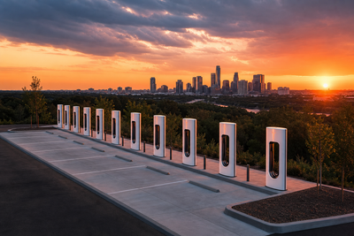 Tesla Reportedly Builds Dedicated Robotaxi Superchargers in Austin
