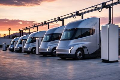 Tesla Taps Forum Mobility for California Truck Charging