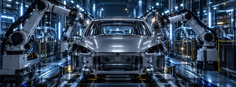 Tesla Q3 2026 8-K and 10-Q SEC filing news hero image showing electric vehicle assembly line