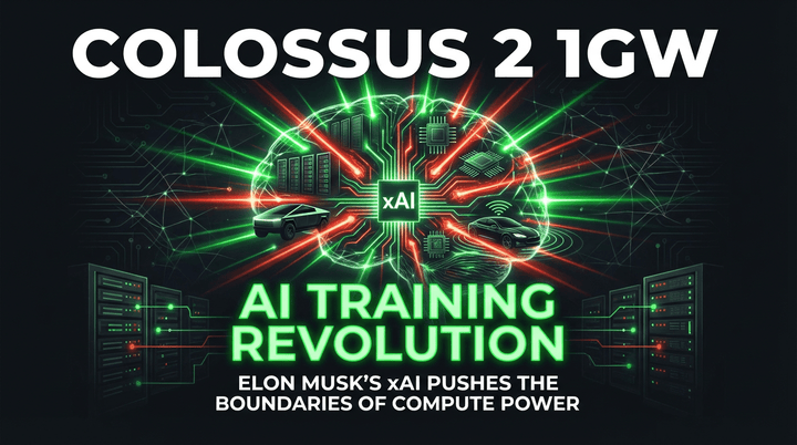 xAI Colossus 2: World's First 1GW AI Supercomputer, 1M GPUs & Grok 5 ...