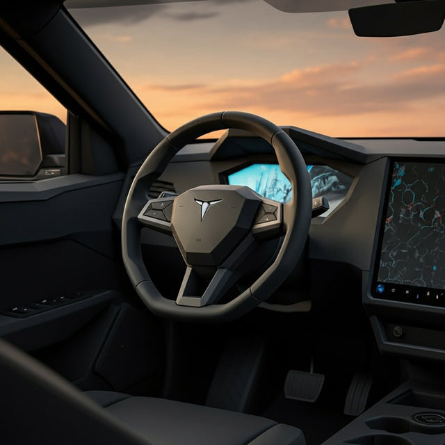 PRIMA VISTA: Interno della Tesla Cybertruck Polizia Cruiser