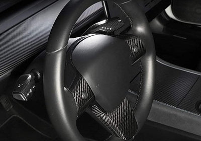 How about the Tesla carbon fiber steering wheel sticker with Model 3 and Model Y?