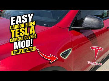Tesery Model Y Carbon Fiber Side Camera Covers Install Guide