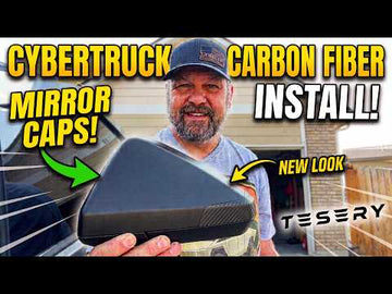 Tesery Cybertruck Carbon Fiber Mirror Covers Review & Install