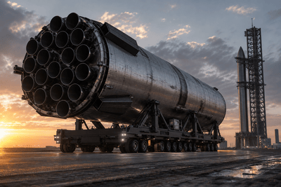 SpaceX Rolls Super Heavy to Pad as Reports Cite Sept. 28 Flight