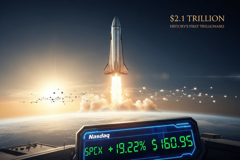 SpaceX Surges 19% on IPO Day, Hits $2.1 Trillion. Musk Becomes History's First Trillionaire. - Tesery Official Store