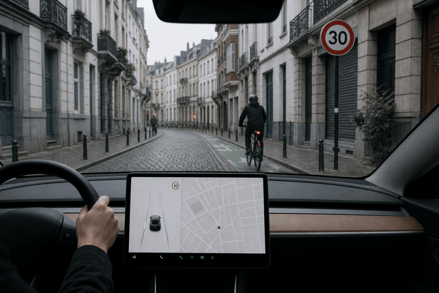 Tesla FSD Misreads Speed Limits and Speeds in Brussels Tests
