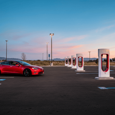 Tesla Plans Record Breaking 400 Stall Supercharger Station in California