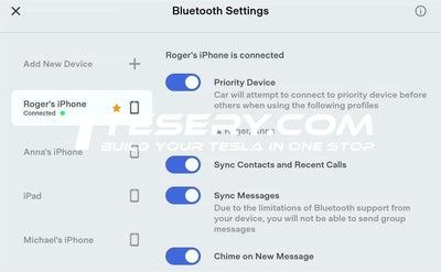 Dispositivo Tesla Priority: conectividad Bluetooth sin fisuras