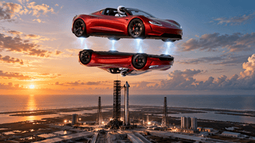 Tesla Reveals SpaceX Roadster That Flies and Drives Upside Down - Tesery Official Store