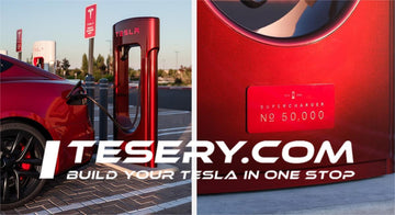 Tesla's 50,000th Supercharger: Unveiling the Ultra Red Special Edition! - Tesery Official Store