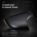 TESERY matte black replacement lower mirror shell for Tesla Model Y 2020–2026 and Model YL 2026+, including Juniper