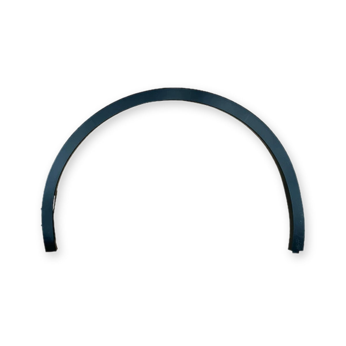 A single black curved metal component, likely an automotive wheel arch trim or bracket, shown against a plain white background.