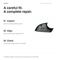 Lower mirror shell fitting guide: inspect mounting points, align retaining tabs and check secure seating