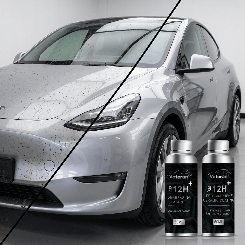 12H Graphene Ceramic Coating & Degreaser Kit | Mirror Shine & Hydrophobic - Tesery Official Store