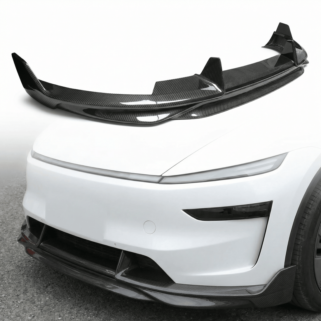 2025+ Model Y Juniper Carbon Fiber Front Lip Splitterc - High Performance Exterior Upgrade (Glossy/Matte) - Tesery Official Store