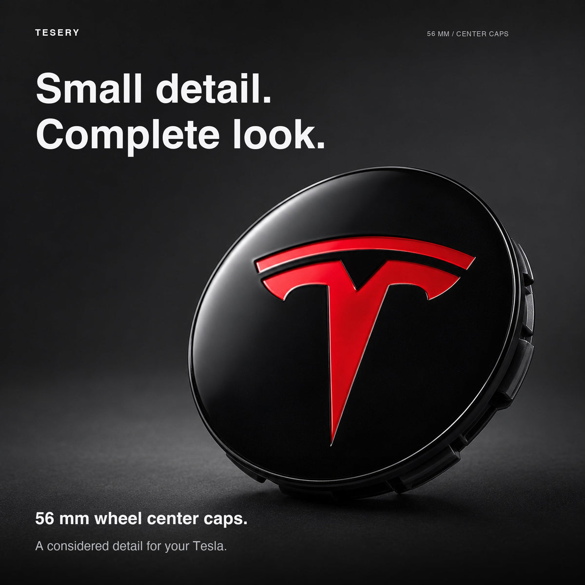 4 Pcs Hub Caps Covers Car for Tesla Model 3/Y/S/X (Diameter 56MM) - Tesery Official Store