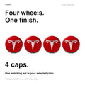 4 Pcs Hub Caps Covers Car for Tesla Model 3/Y/S/X (Diameter 56MM) - Tesery Official Store