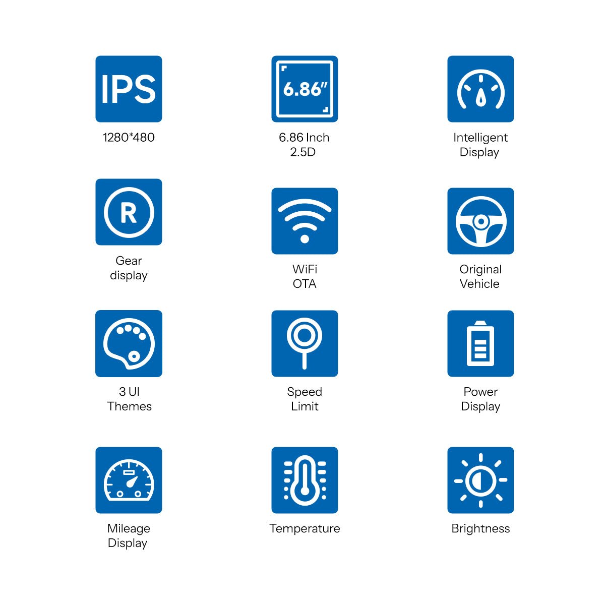 6.86'' Steering Instrument Cluster Display for Tesla Model 3 / Model Y - Tesery Official Store