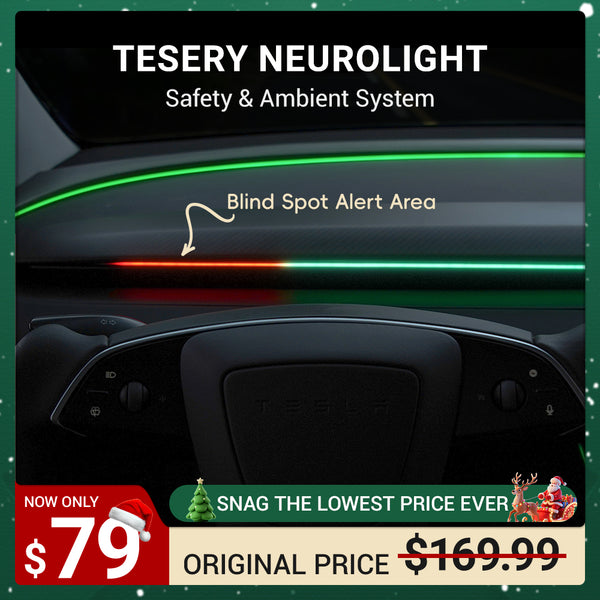 BSD ブラインドスポットモニター RGB ダッシュボードアンビエントライティング for Model 3/Y | TESERY