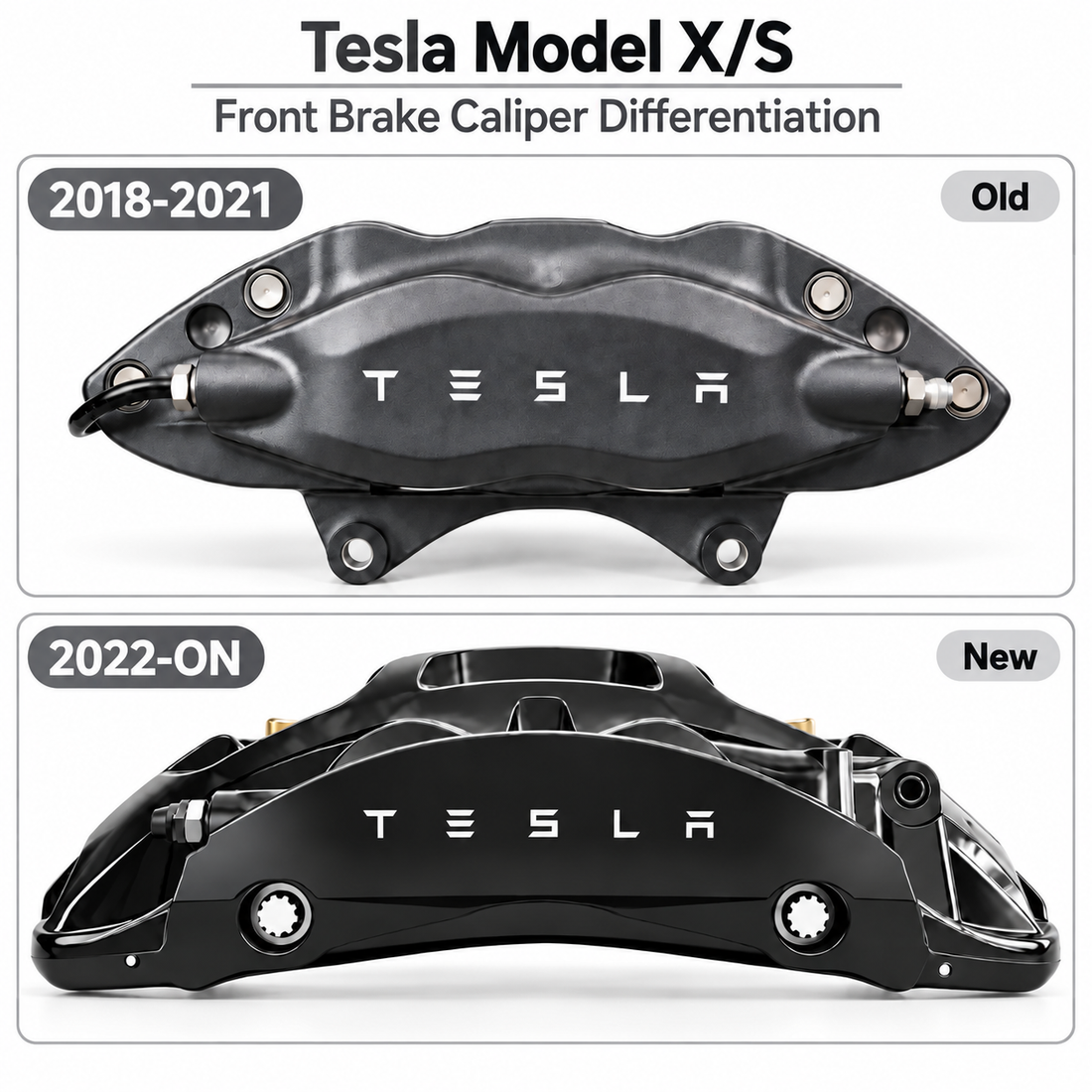 Brake Caliper Covers for Tesla Model S/X | 4-Piece Aluminum Set - Tesery Official Store