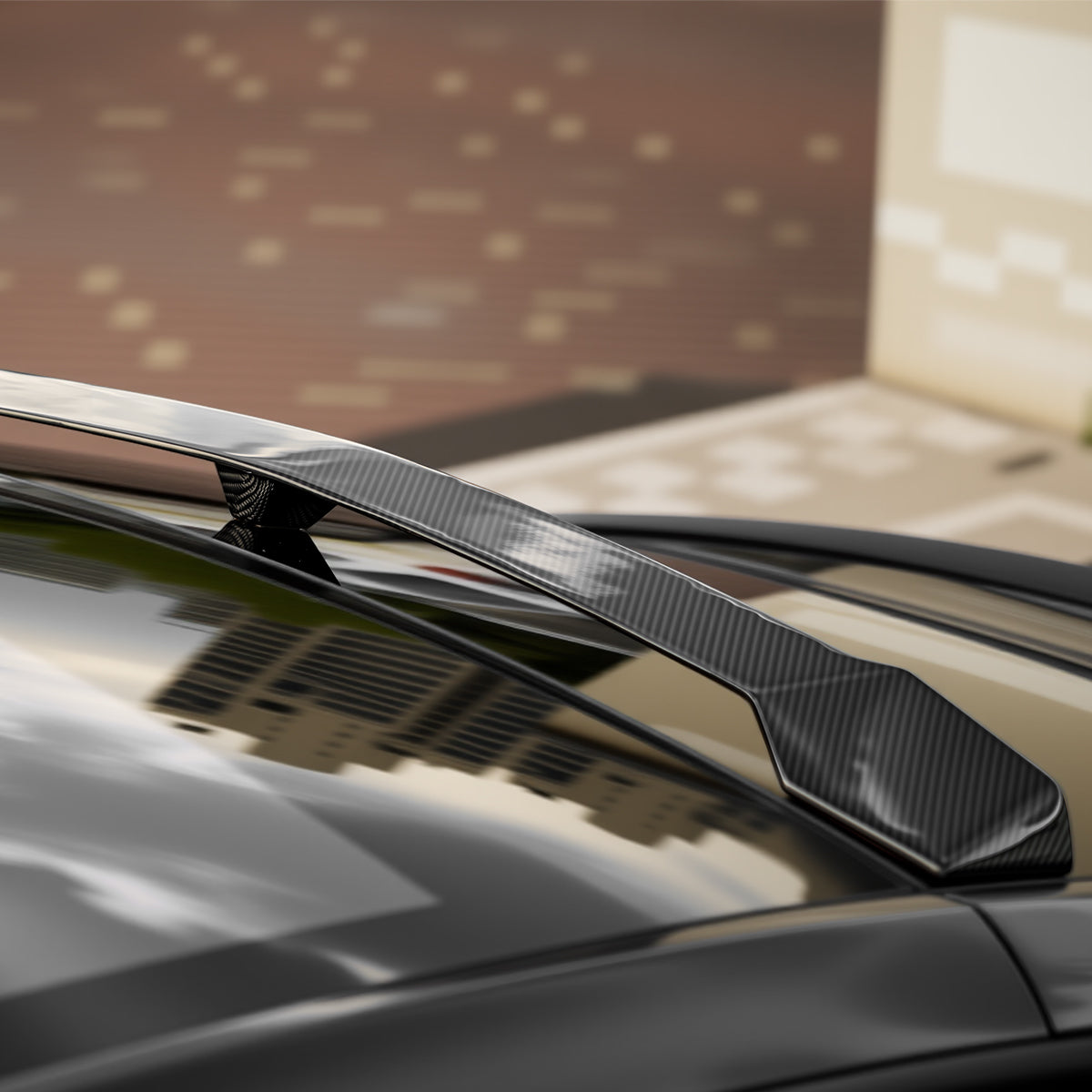 Mini Spoiler Universale In Fibra Di Carbonio – Accessorio Esterno Per Auto, 25 Cm