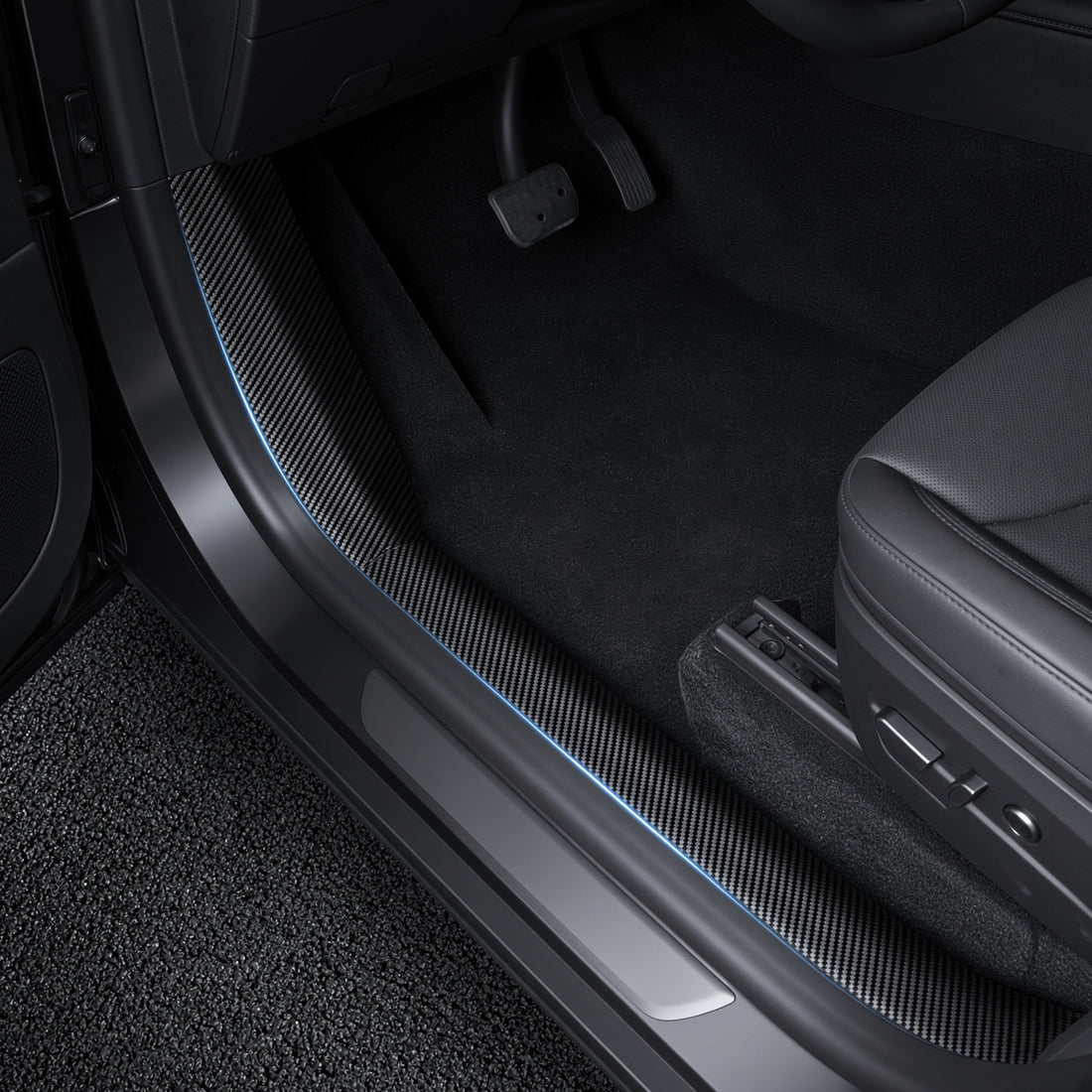 Protector de umbral de puerta delantero y trasero para Tesla Model Y