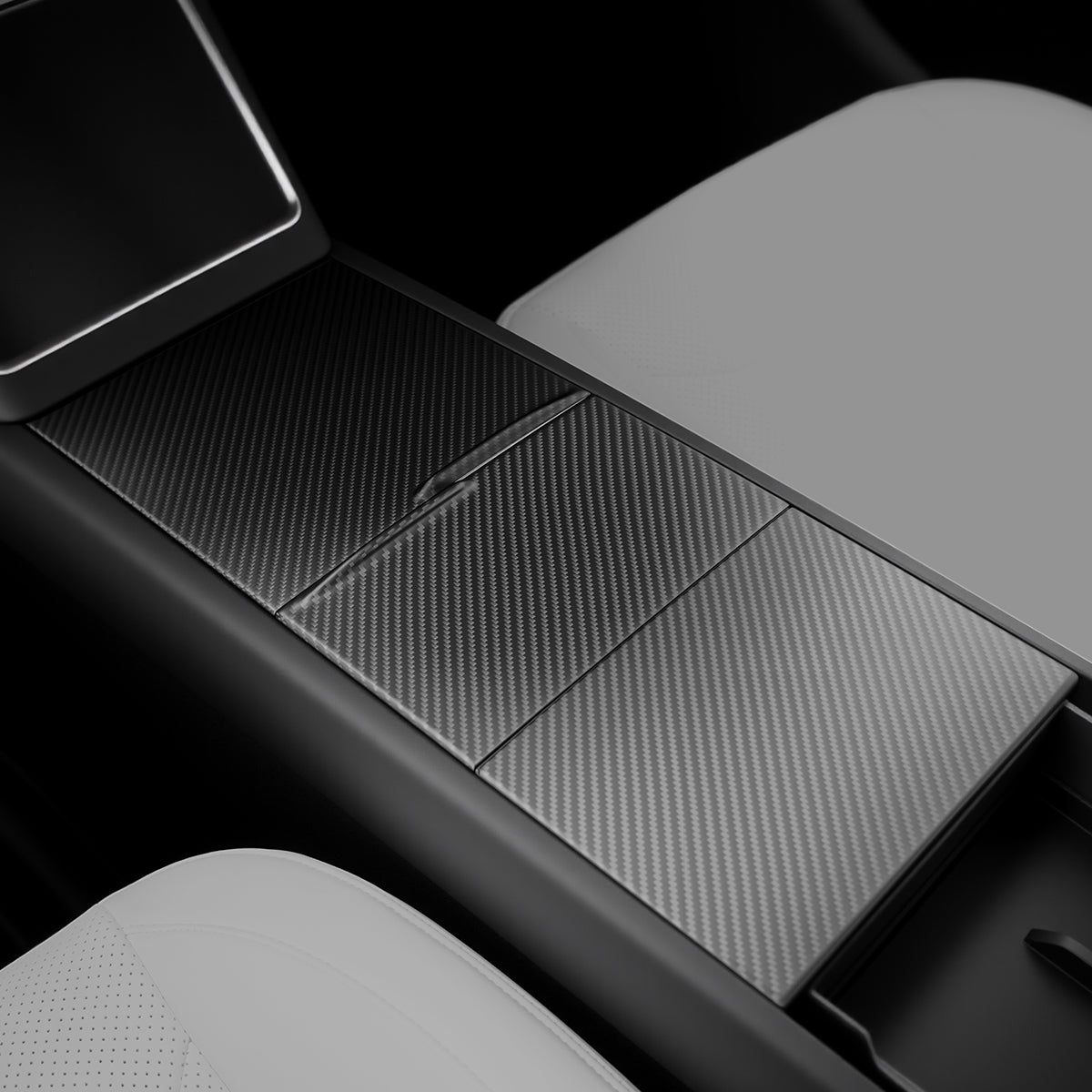 Silicone Center Console Wrap For Tesla Model 3 Highland (2024-2026) & Model Y Juniper (2025-2026) – Anti-Slip, No Adhesive, Includes Camera Cover