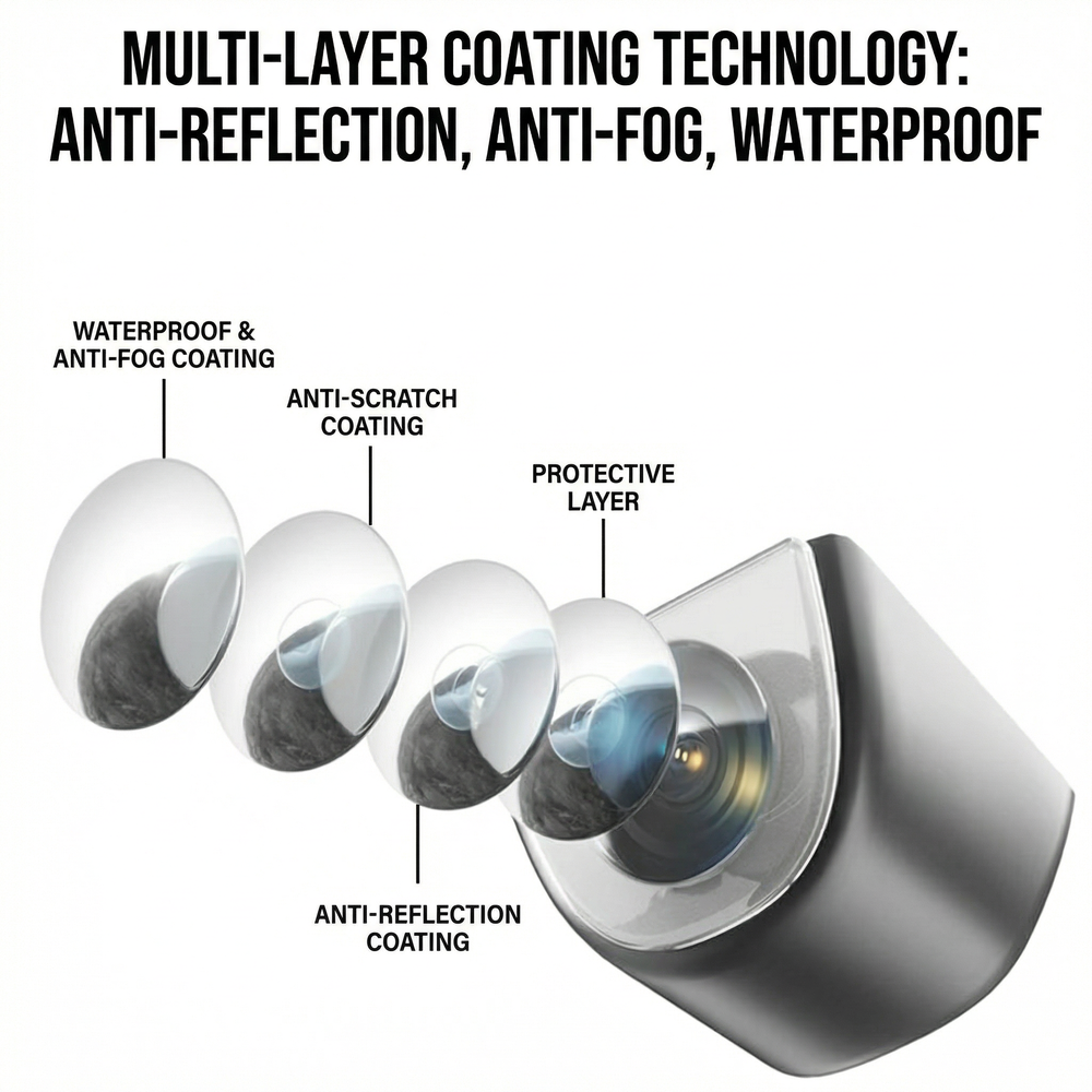 Front & Rear Camera Lens Protective Covers for Model Y Juniper 2025.03+ | Protection & Anti-Glare Vision Guard