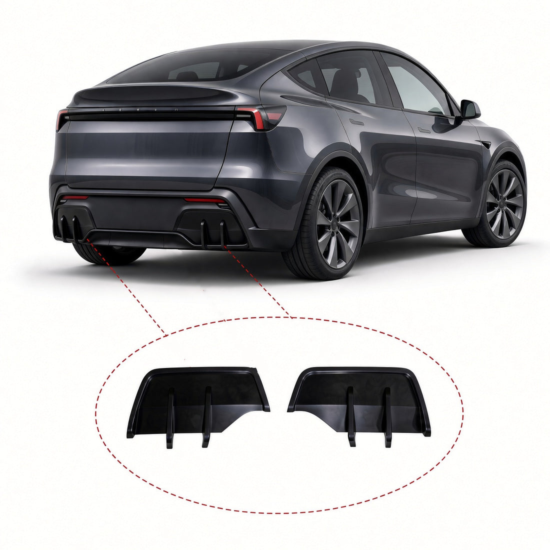 Model Y Standard ABS Body Kit  - Rear Diffuser + Lower Bumper Lip | Tesery