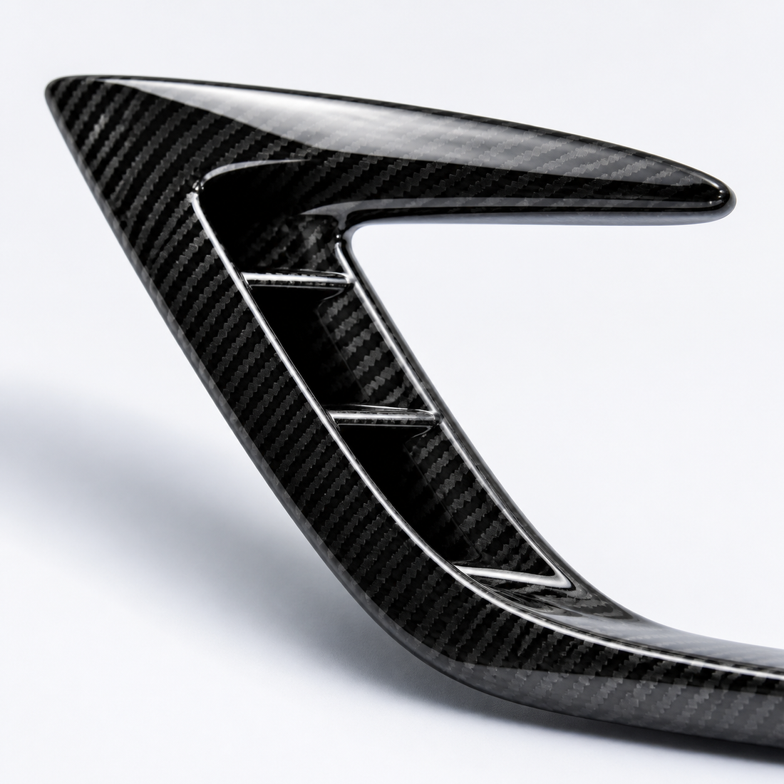 Real Carbon Fiber Front Intake Air Blades Trim for Model 3 Highland Performance 2024+