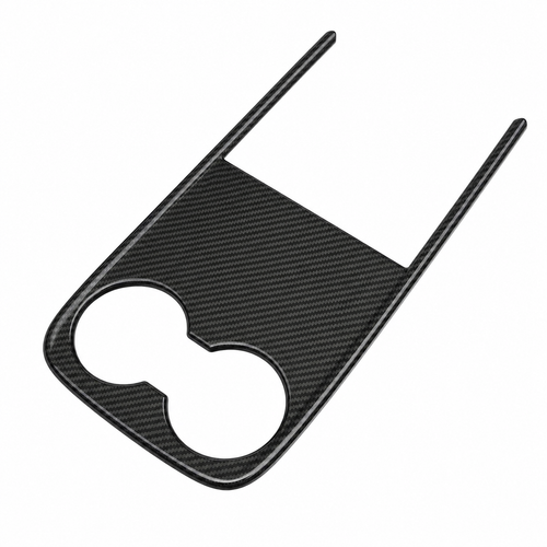 Real Carbon Fiber Center Console Cup Holder Cover Trim for Model Y Standard 2026+
