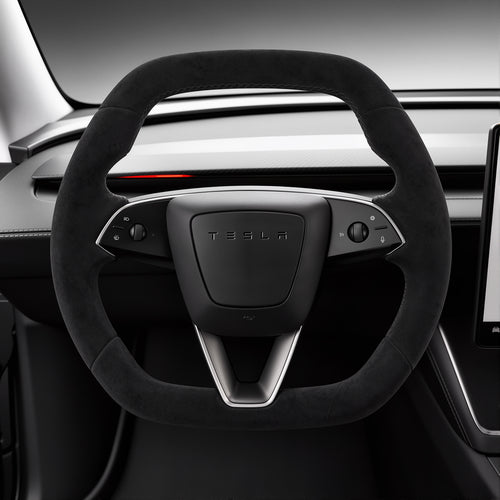 D-Shaped Alcantara Steering Wheel for Model 3 Highland / Model Y Juniper