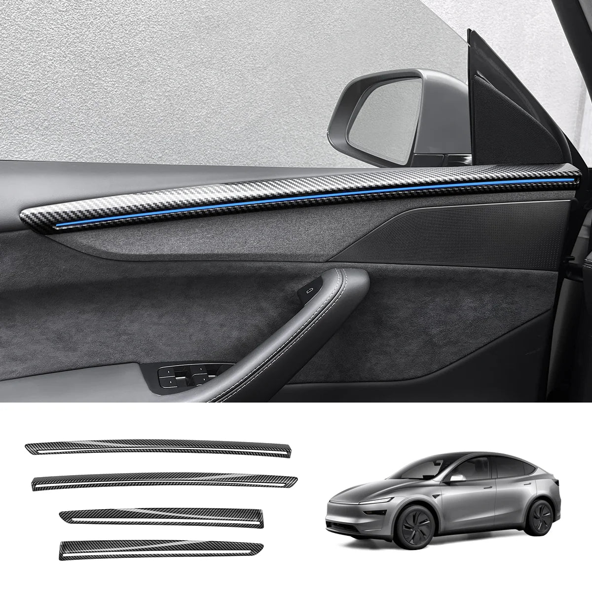 ABS Interior Door Panel Upper Trim Covers (4Pcs) for Tesla Model Y Juniper - Tesery Official Store