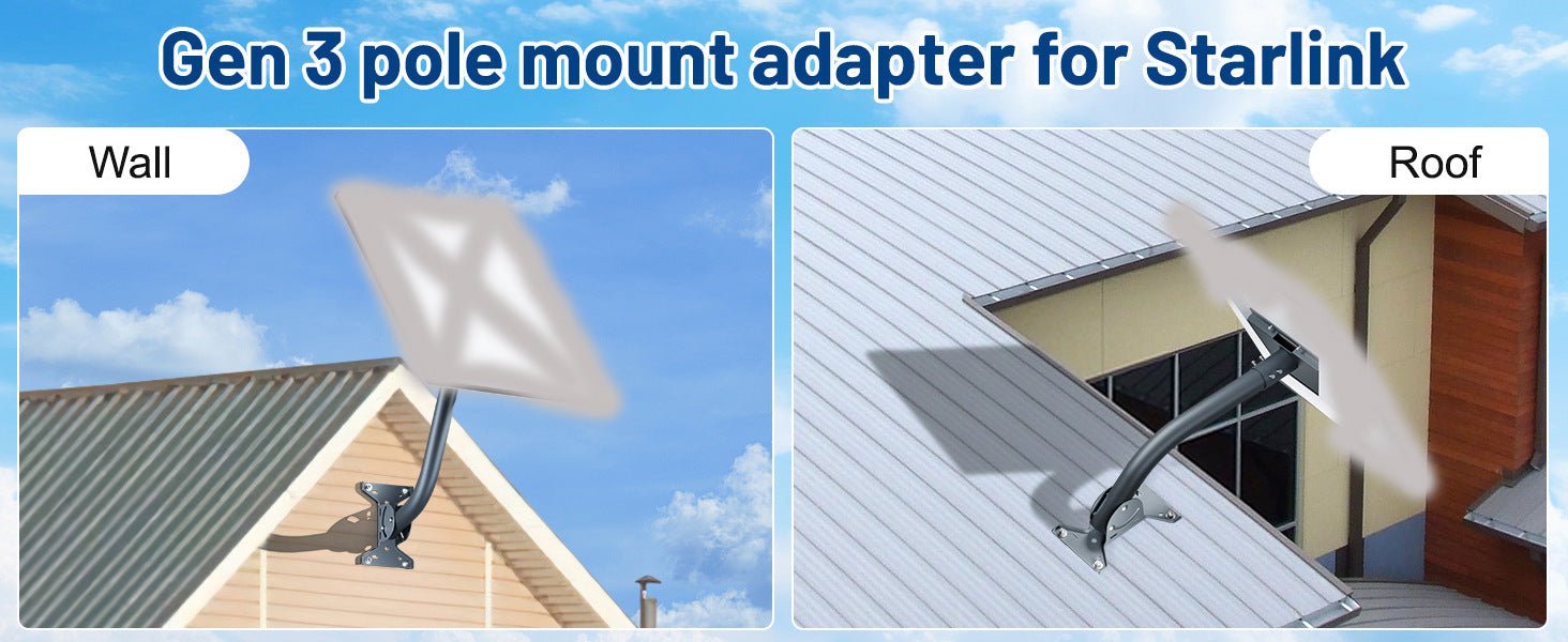 Adjustable Roof Wall Mount Kit V4 for Starlink Gen3 - Tesery Official Store