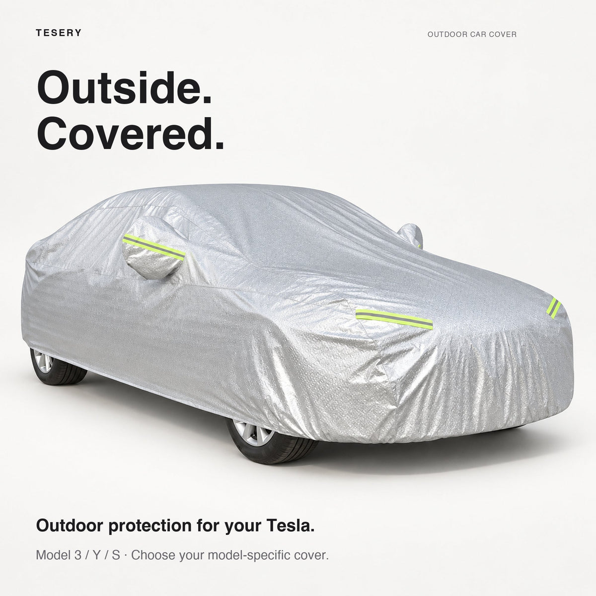 All-Weather Car Cover for Model 3/Y/S | Waterproof Oxford - Tesery Official Store