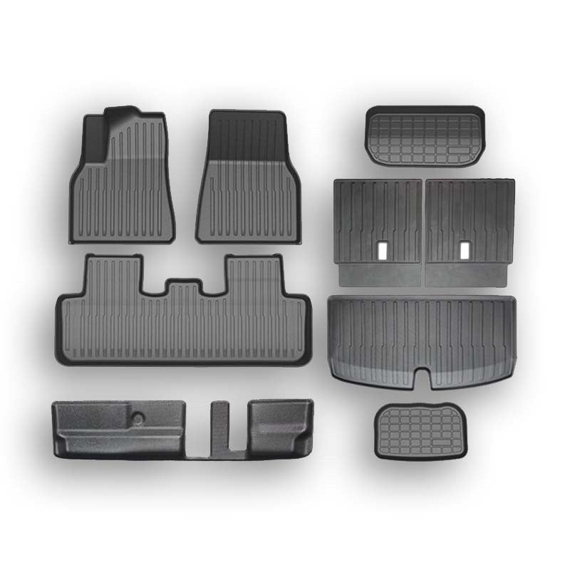 All Weather TPE Floor Mats for Tesla Model Y 7 Seats [Left Rudder] - Tesery Official Store