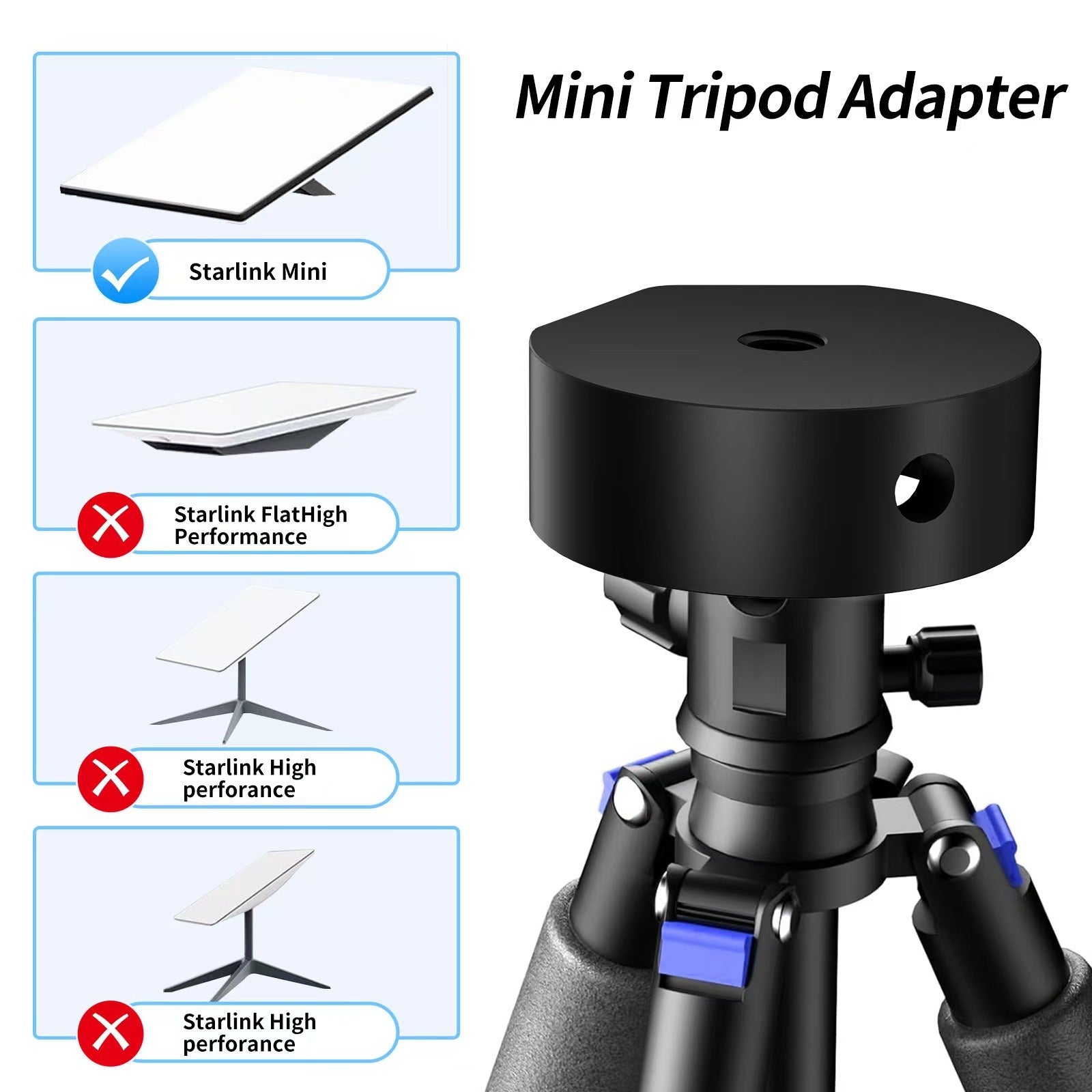 Aluminum Alloy Tripod Ball Head Adapter for Starlink Mini4 - Tesery Official Store